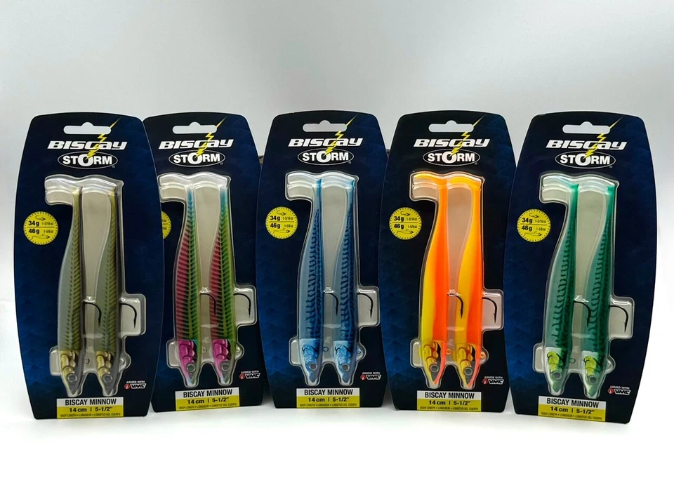 Storm Biscay Minnow 14cm 46g viele Farben Salzwasserköder Gummiköder Sandaal DA - Bild 1 von 1