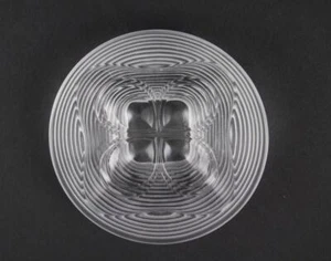 Vintage Lalique Crystal France Art Deco Ribbed Stresa 4 leaf Clover Bowl Ashtray - Picture 1 of 9