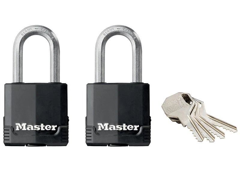 Master Lock - Excell Weather Tough 45mm Padlock 4 Pin - Keyed Alike x 2 - Image 1 of 1