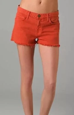 Pantalones Cortos Cortados Current Elliott Boyfriend Rojo Cayena Talla 23 6007-0155 Foto 1 de 4