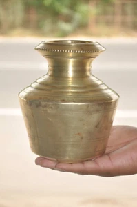 Vintage Brass Handcrafted Double Layers Unique Solid Heavy Water Pot - Picture 1 of 9