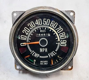 Jeep CJ Speedometer Fuel Temperature Gauge Odometer 90 mph factory CJ5 CJ7 CJ8 ! - Picture 1 of 3