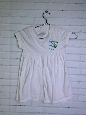 Цветы на Zoe сердце туника рубашка белый берег рукав девочек размер 5 - Изображение 1 из 4