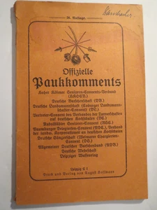 Offizielle Paukkomments - Mensur - KSCV Corps Burschenschaft ... / Studentika - Bild 1 von 1