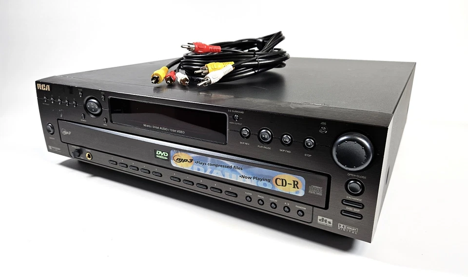 5-Disc DVD/CD Player, RCA RC5901P -MP3, DTS, Dolby Digital w/ AV Cables –Working - Image 1 of 4
