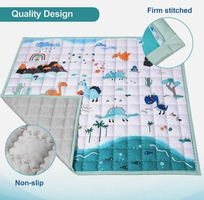 50x50 Baby Play Mat Large Soft Cotton Washable Kids Crawling Floor Mat Thick Pad - Image 1 of 4
