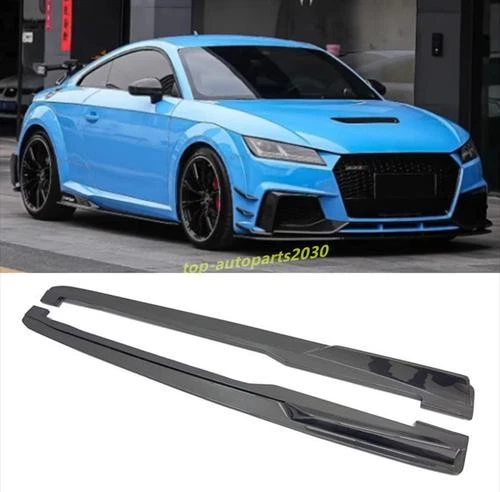 Para Audi TT TTS TTRS MK3 2017-2023 Faldas laterales de carbono real faldón lateral cubierta labial Foto 1 de 1