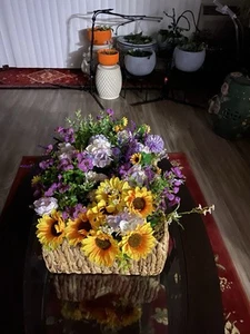Basket Of Summer Flowers - Picture 1 of 5