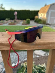 VINTAGE 80s Multicolored Sports Sunglasses Unbranded - Picture 1 of 8