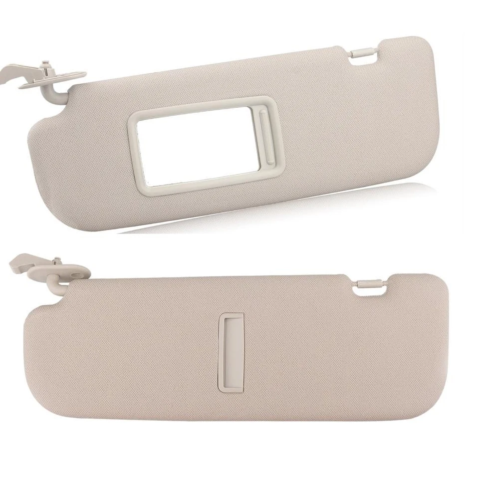 2PCS Beige Sunvisor Sunshade Sun Visor W/Mirror For Hyundai Elantra 2011-15 2014 Foto 1 de 4