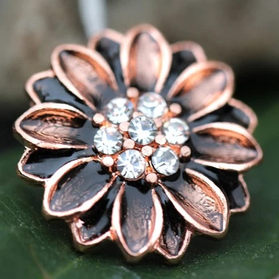 Antique Rose Gold Plated Floral Navel Ring - Image 1 of 3