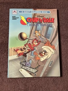 Libro para colorear Chip 'N Dale Rescue Rangers Disney Golden Giant 1989 Easy Tear Out - Imagen 1 de 4