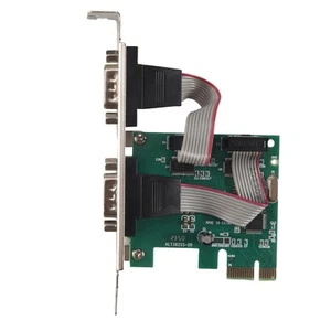 PCI Express 2 Ports Seriell RS232 Com Db9 Controller Karte PCI-E 1.0 X 1 WC3521 - Photo 1/7