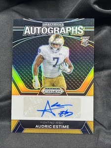 2024 Panini Prizm Draft Picksš„AUDRIC ESTIMEš„ Black Gold 3/5 RC Auto Broncos - Foto 1 di 3