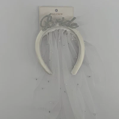 Diadema velo novia I Do Crew despedida de soltera blanca nueva con etiquetas Foto 1 de 4