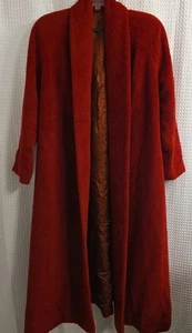 Cappotto lungo Peruvian Connection donna bambino medio lana alpaca foderato rosso OTTIMO - Foto 1 di 9