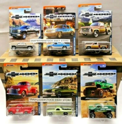 2018 MATCHBOX 100 YEARS OF CHEVROLET TRUCKS COMPLETE SET OF 6, WALMART EXCL VHTF - Image 1 of 4