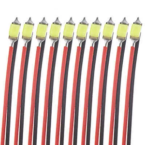 10x SeKi SMD LED 0402 Red Wired with Cable and Matching Resistance - Picture 1 of 3
