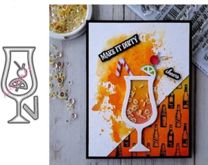 wine glass Metal Cutting Dies Steel Stencils Dies for Paper Card Making UK - Picture 1 of 5