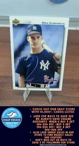 Mike Humphreys 1992 Upper Deck #432 New York Yankees - Picture 1 of 2