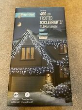460 LED 11.5m Premier Christmas Outdoor 8 Function Icicle Lights Cool White 5850