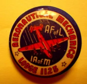 Mecánica Aeronáutica IA of M Lodge 1125 Pin Pinback Botón - Imagen 1 de 2