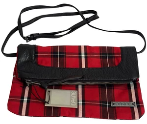 NWT Dakine Jacinta Red Plaid Crossbody Shoulder Fold Over Convertible Bag - Picture 1 of 5