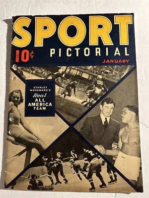 1936 Sport Pictorial JOE LOUIS College Football ALL AMERICANS Rose Bowl DiMAGGIO - Image 1 of 4