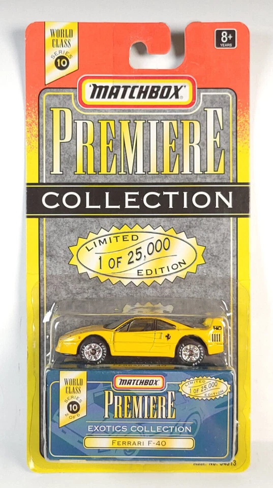 Matchbox Premiere Exotics Collection Ferrari F40 yellow series 10 - Image 1 of 1