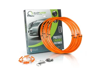 4 protections de roue orange AlloyGator voiture camion | profil d'origine | jante 13" - 21" - Photo 1 sur 4