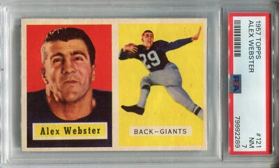 1957 Topps #121 Alex Webster PSA 7 NM New York Giants - Image 1 of 2
