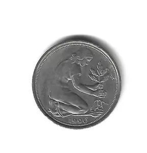 World Coins - Germany 50 Pfennig 1990 D Coin KM#109 - Picture 1 of 3