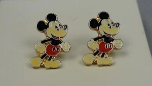 Disney Mickey Mouse Emaille Ohrstecker goldfarben klein - Bild 1 von 4