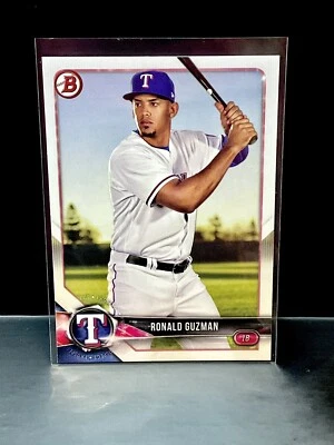 2018 Topps Bowman Ronald Guzman #BP122 - Texas Rangers - Image 1 of 2