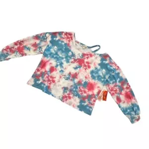 NWT Inspired Hearts Sweatshirt Off Shoulder Junior Size Large SOFT Raw Hem - Picture 1 of 14