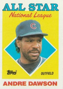 Andre Dawson 1988 Topps 401 NL All Star MLB Card Free Shipping - Picture 1 of 2