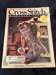 CROSS STITCH AND COUNTRY CRAFTS Feb/Aug 1990 27 Great Projects inside! - Foto 1 di 13