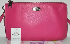 Auth💥NWTD💥Coach F53157 Pebble Leather Lyla Double Gusset Crossbody IMPink Ruby - Bild 1 von 24