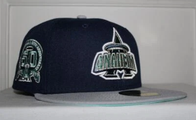 ANAHEIM ANGELS Ocean Storm 50th Patch NEW ERA 59FIFTY Fitted Hat Size 7 1/4 *5B - Image 1 of 4