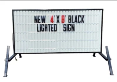 SIGNS LETTERS MORE Portable Sign Econoboard 96W x 48H Double Sided Corrugated Marquee Faces Flex