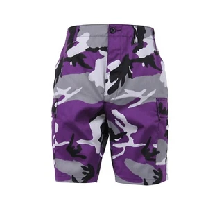 Ultra Violet Camouflage Military BDU Button Fly Cargo Shorts 7100 Rothco  - Picture 1 of 2