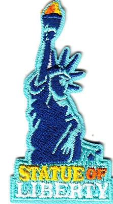 STATUE OF LIBERTY Iron On Patch Patriotic Symbol Freedom  - Image 1 of 2