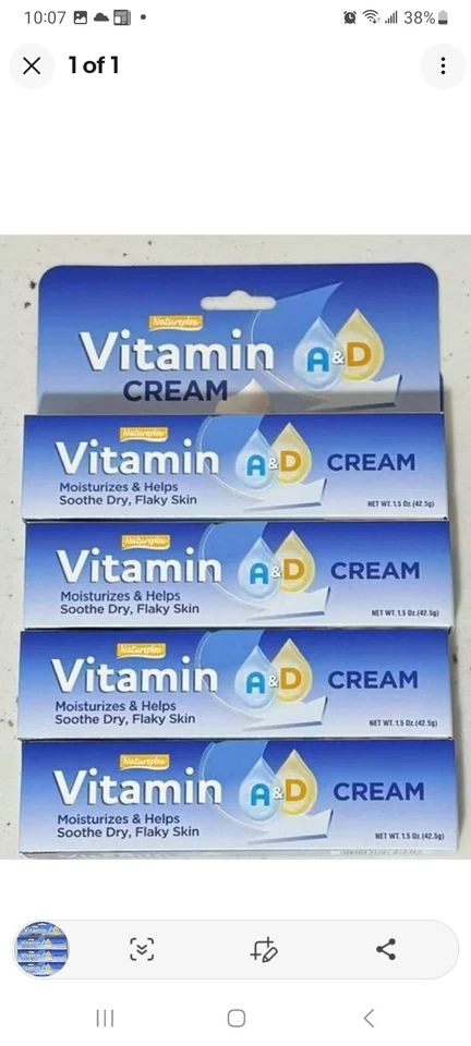 SET OF 4 Natureplex Vitamin A & D Cream Moisturizer For Dry & Flaky Skin 1.5 oz - Image 1 of 1