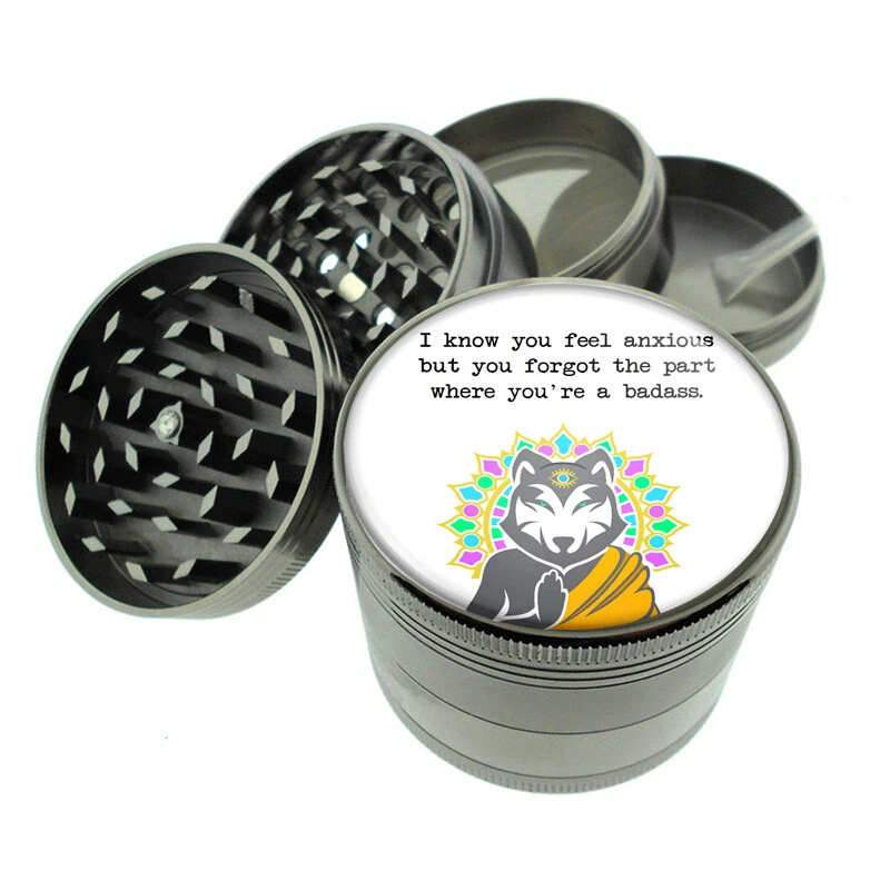 Namaste Wolf D1Titanium Grinder 4 Piece Magnetic Hand Mueller  - Image 1 of 1