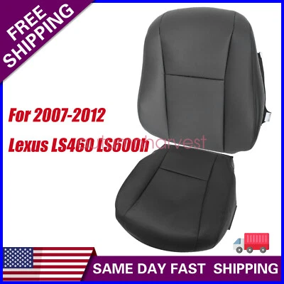 Capa de assento inferior e traseira direita do passageiro preta para 2007-2012 Lexus LS460 LS600h - Imagem 1 de 4