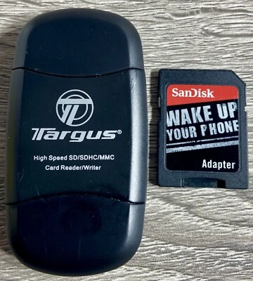 Targus Secure Digital Card Reader Writer USB High Speed For PC/Mac w/Adapter. - Image 1 of 4