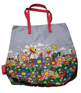 Borsa Estee Lauder riciclata Hattie Stewart fiori primaverili antropomorfa - Foto 1 di 6