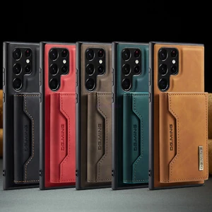 AU For Samsung S22 Ultra Plus Leather Wallet Case Holder Tri-fold card case HOT - Picture 1 of 19