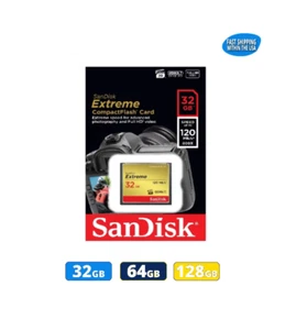 Sandisk Compact Flash Extreme & Extreme Pro Memory Cards for Canon DSLR Cameras - Picture 1 of 36