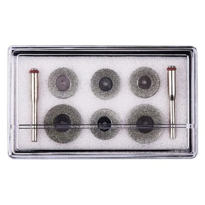AMTECH 6pc Diamond Cutting Discs w/ Storage Case for Dremel or Drill